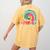 Tie Dye Prek Teacher Rainbow Preschool Back To School Girl Women's Comfort Colors T-Shirt Back Print Mustard Tie Dye Prek Teacher Rainbow Preschool Back To School Girl Women's Comfort Colors T-Shirt Back Print Mustard