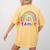Tiny Human Tamer Watercolor Rainbow Daycare Teacher Women's Comfort Colors T-Shirt Back Print Mustard Tiny Human Tamer Watercolor Rainbow Daycare Teacher Women's Comfort Colors T-Shirt Back Print Mustard