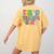 Tired Teachers Club Groovy Teachers Back To School Women's Comfort Colors T-Shirt Back Print Mustard