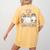 TK Boo Crew Retro Groovy Halloween Floral Ghost TK Teacher Women's Comfort Colors T-Shirt Back Print Mustard