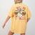 Trick Or Teach Groovy Teacher Halloween Retro Floral Ghost Women's Comfort Colors T-Shirt Back Print Mustard