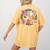 Trick Or Teach Retro Groovy Halloween Teacher Women's Comfort Colors T-Shirt Back Print Mustard