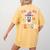 Trick Or Teach Teacher Groovy Ghost Halloween Teacher Women's Comfort Colors T-Shirt Back Print Mustard