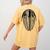 Trilobite Fossil Geology Teacher Student Geologist Women's Comfort Colors T-Shirt Back Print Mustard