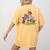 Turkey Reading Books Fall Season Thanksgiving Teacher Book Women's Comfort Colors T-Shirt Back Print Mustard