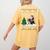 Ugly Christmas Tree Lights Xmas Santa Riding Boston Terrier Women's Comfort Colors T-Shirt Back Print Mustard