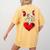 Valentine's Day Boston Terrier Dog Vector Women's Comfort Colors T-Shirt Back Print Mustard