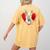 Valentine's Day Boston Terrier Dog Women's Comfort Colors T-Shirt Back Print Mustard