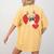Valentine's Day Boston Terrier Women's Comfort Colors T-Shirt Back Print Mustard