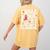 I Wear Pink For My Teacher Breast Cancer Awareness Support Men Women Women's Comfort Colors T-Shirt Back Print Mustard