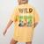 Wild About 3rd Grade Teacher Student Third Grade Zoo Safari Women's Comfort Colors T-Shirt Back Print Mustard