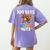 100 Days Of Driving My Teacher Nuts Dabbing Squirrel School Women's Comfort Colors T-Shirt Back Print Violet