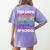 100 Days Of School Heart Love Teacher Or Student 100th Day Women's Comfort Colors T-Shirt Back Print Violet