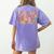 100 Days Of School Music Teacher Women's Comfort Colors T-Shirt Back Print Violet