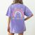 100th Day Of Kindergarten Teacher Kids 100 Days Smarter Women's Comfort Colors T-Shirt Back Print Violet