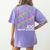 100th Day Of School Teacher Kids 100 Days Math Numbers Women's Comfort Colors T-Shirt Back Print Violet