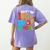 100th Day Of School Teachers Kids Happy 100 Days Women's Comfort Colors T-Shirt Back Print Violet