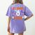 1st Grade Boo Crew First Grade Teacher Kids Happy Halloween Women's Comfort Colors T-Shirt Back Print Violet