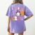 1st Grade Boo Crew Spooky First Grade Halloween Teacher Women's Comfort Colors T-Shirt Back Print Violet