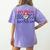 2nd Grade Batter Up Back To School Baseball Teacher Kids Women's Comfort Colors T-Shirt Back Print Violet