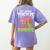 3rd Grade Teachers Love Brains Zombie Teacher Halloween Women's Comfort Colors T-Shirt Back Print Violet