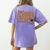 4th Grade Back To School Fourth Grade Dream Team Teacher Women's Comfort Colors T-Shirt Back Print Violet