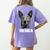 4th July Blue Heeler Dog Merica Patriotic USA Flag Cute Women's Comfort Colors T-Shirt Back Print Violet