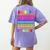 50 Days Of School Hearts Teacher Happy 50th Day Of School Women's Comfort Colors T-Shirt Back Print Violet