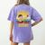 67 Meme Six Seven Bruh Retro Dabbing Teacher School Women's Comfort Colors T-Shirt Back Print Violet