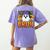 67 Teacher Ghost Six Seven Meme Math Equation Bruh Halloween Women's Comfort Colors T-Shirt Back Print Violet