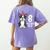 8 Years Old Birthday Boston Terrier Dog Lover 8th Party Kid Women's Comfort Colors T-Shirt Back Print Violet