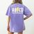 ABCD Teacher Women's Comfort Colors T-Shirt Back Print Violet ABCD Teacher Women's Comfort Colors T-Shirt Back Print Violet