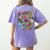 ABCs Learning Kindergarten Teacher Christmas Lights Alphabet For Men Women Kids Women's Comfort Colors T-Shirt Back Print Violet