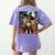 Aesthetic Halloween Boston Terrier Dog Witch Pumpkin For Men Women Kids Women's Comfort Colors T-Shirt Back Print Violet