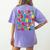 Alphabet Animals ABCs Zoo Kids Boys Girls Teacher Women's Comfort Colors T-Shirt Back Print Violet