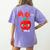 A Is For Apple Pre-K Kindergarten Teacher Student Women's Comfort Colors T-Shirt Back Print Violet