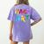Make Art Painter Artist Teacher Artsy Men Women Kids Women's Comfort Colors T-Shirt Back Print Violet