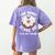 Art Teacher Halloween Donut Lover Costume Kawaii Monster Women's Comfort Colors T-Shirt Back Print Violet