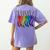 Art Teacher For Women Art Teacher Clothes Women's Comfort Colors T-Shirt Back Print Violet