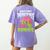 Assistant Principals Love Brains Zombie Teacher Halloween Women's Comfort Colors T-Shirt Back Print Violet