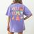 Back To School Coquette Teacher Women Girl Kindergarten PreK Women's Comfort Colors T-Shirt Back Print Violet