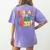 Back To School Hooray It's Art Day Art Teacher Artist Women's Comfort Colors T-Shirt Back Print Violet