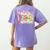 Back To School Pre-K Preppy Teacher Girl Women's Comfort Colors T-Shirt Back Print Violet
