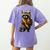 Back To School Raccoon Teachers Student Kids Women's Comfort Colors T-Shirt Back Print Violet