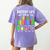 Battery Life Of a Preschool School Teacher School Week Women's Comfort Colors T-Shirt Back Print Violet Battery Life Of a Preschool School Teacher School Week Women's Comfort Colors T-Shirt Back Print Violet