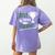 Best Teacher By Par Golf Golfer Women's Comfort Colors T-Shirt Back Print Violet