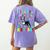 My Birthday Colorful Costume Boston Terrier Party Women's Comfort Colors T-Shirt Back Print Violet