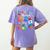 I Blasted Through 100 Days Of School 100th Day Teacher Kids Women's Comfort Colors T-Shirt Back Print Violet