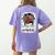 Bleached Teacher Para Life Paraprofessional Cute Messy Bun For Men Women Girls Kids Women's Comfort Colors T-Shirt Back Print Violet