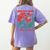 Boho Flower ESL Teacher Kindness Comes In Many Languages Women's Comfort Colors T-Shirt Back Print Violet